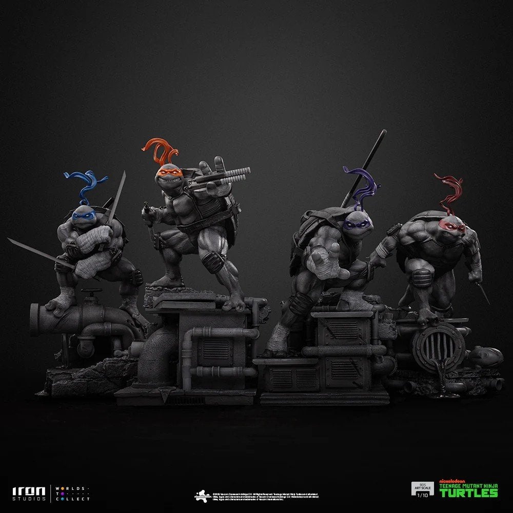 Iron Studios TMNT Black and White Variant set, Freguesia de Custódias, Nieuw, Film, Info@ironstudios.com