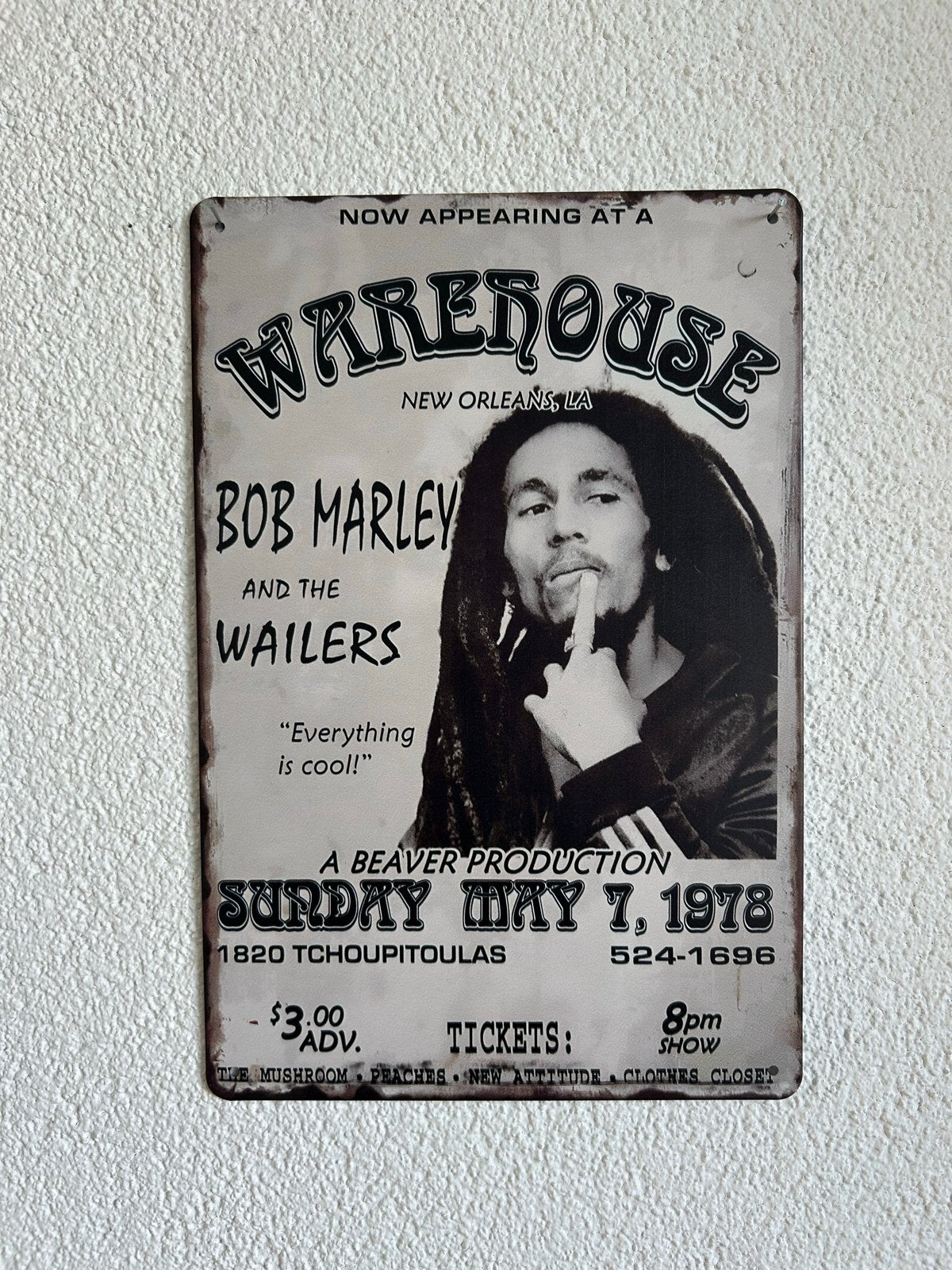Bob Marley & The Wailers Metalen Bord 20x30cm, Ophalen of Verzenden, Nieuw, Metaal