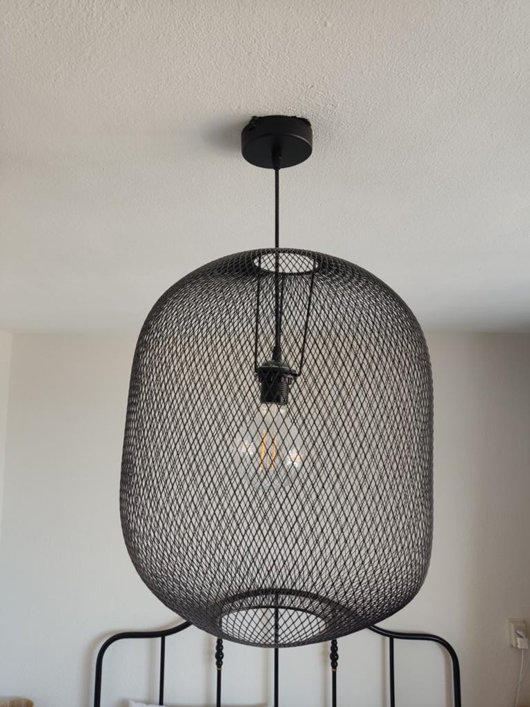 Zwarte hanglamp Kwantum, Huis en Inrichting, Lampen | Hanglampen, Ophalen, Zo goed als nieuw, Metaal, Modern
