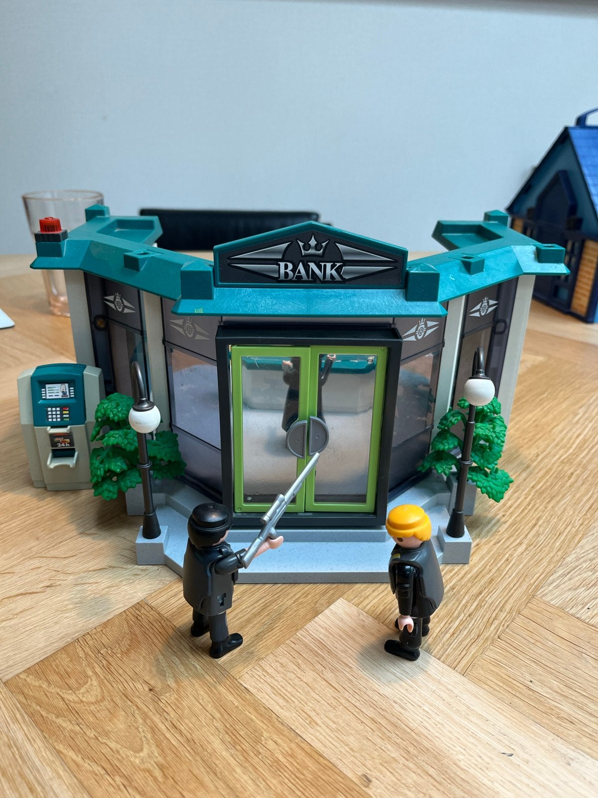 Playmobil Bank met Boef, Politie en Werknemer - Inclusief Pi, Ophalen, Gebruikt, Gebouw, Complete set