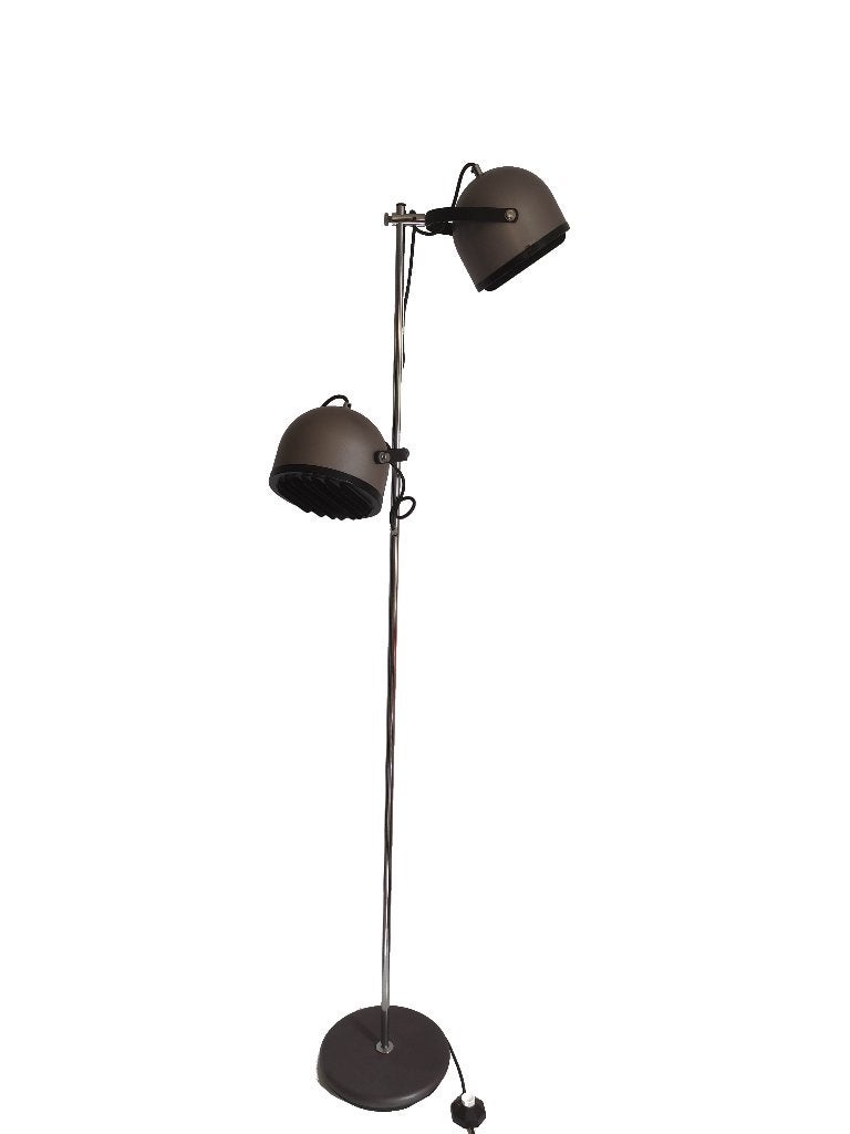Schitterende vintage Herda design dubbele vloerlamp, Ophalen, Gebruikt, E27 (groot), Metaal