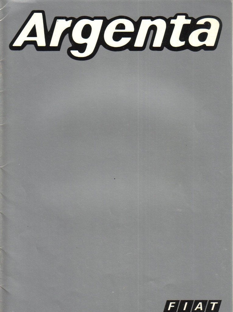 Folder Fiat Argenta April 1982, Ophalen of Verzenden, Gelezen, Overige merken