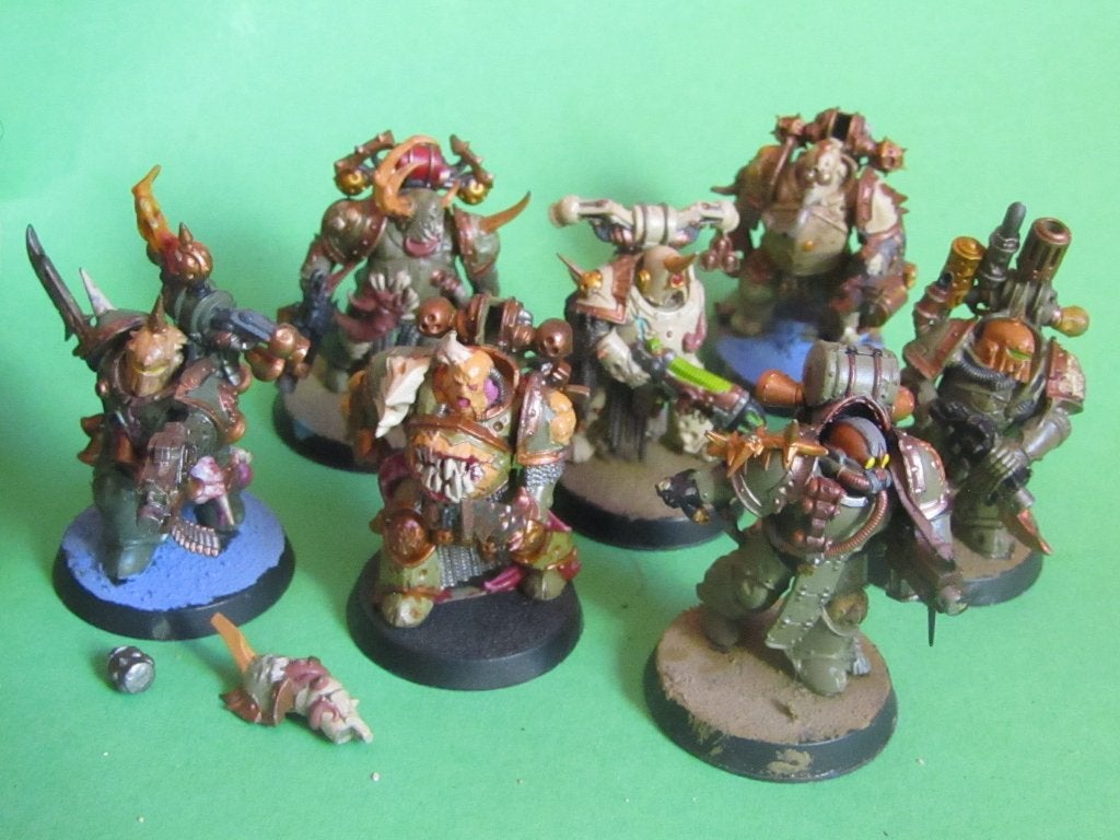 OOP Death Guard Plague Marines (b), Met verf, Gebruikt, Verzenden, Figuurtje(s)