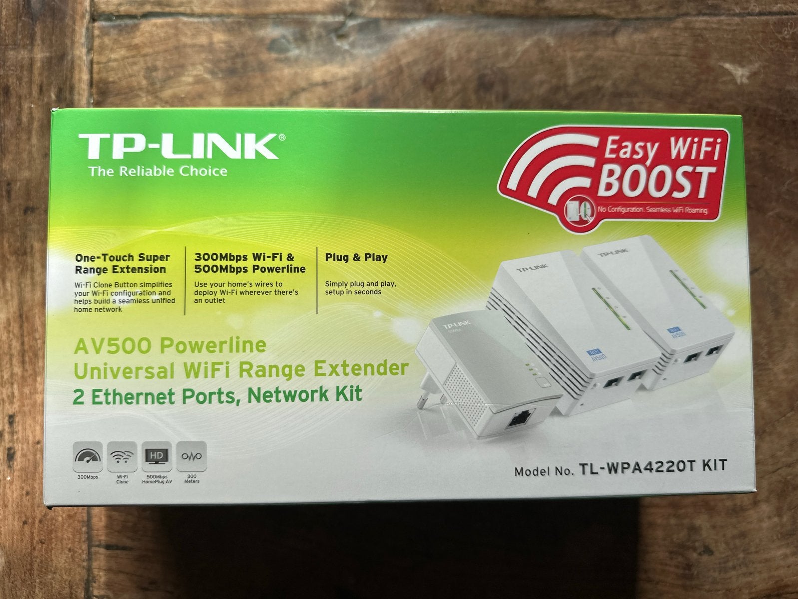 TP-Link AV500 Powerline Universal WiFi Range Extender Kit, Computers en Software, Ophalen of Verzenden, Zo goed als nieuw