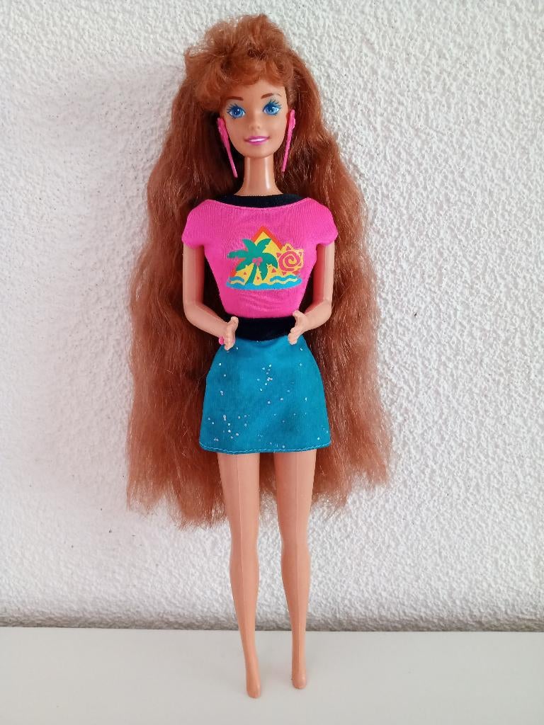 Glitter Hair Barbie  - REDHEAD uit 1993, Ophalen of Verzenden, Gebruikt, Pop