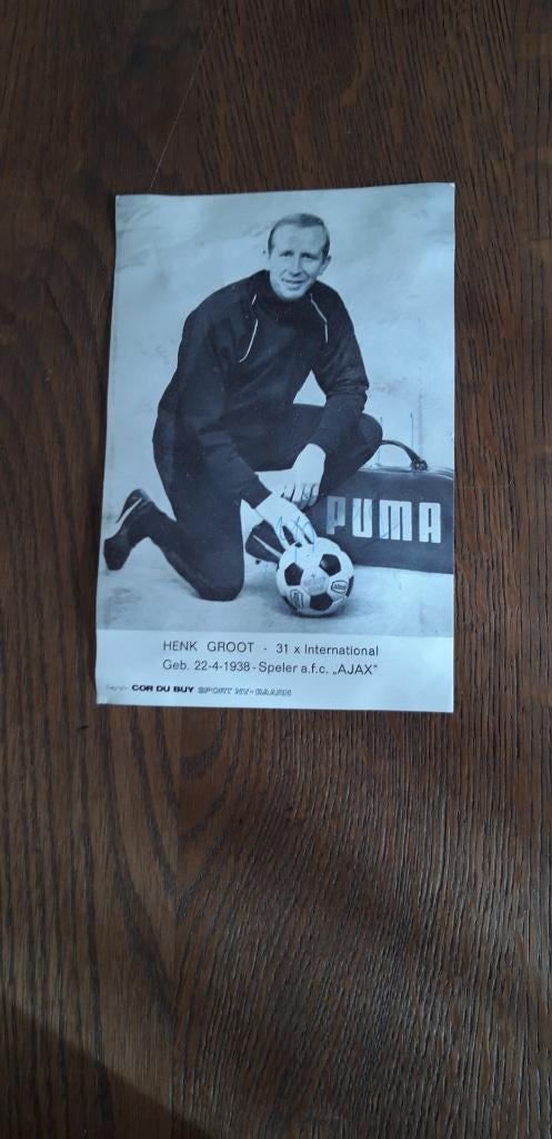 Spelers kaart Henk Groot Ajax, Verzenden, Gebruikt, Ajax, Spelerskaart