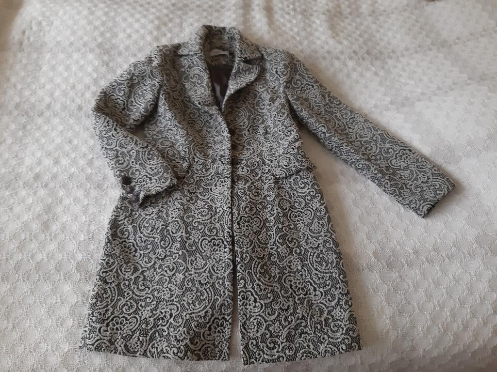 prachtig lang zwart/wit vest Pescara maat XL, Kleding | Dames, Ophalen, Zwart, Maat 46/48 (XL) of groter, Pescara