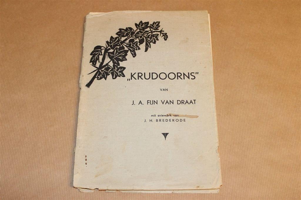 Krudoorns — 1e Druk 1931 — Zeldzaam — Draat, Brederode, Ophalen of Verzenden, Gelezen