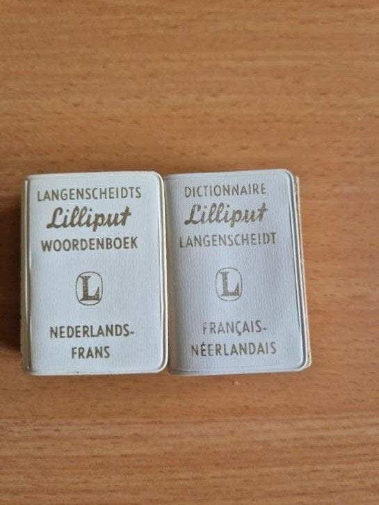 Lilliput mini 5 cm woordenboekjes Langenscheidt Fr Nl, Ophalen of Verzenden, Gelezen