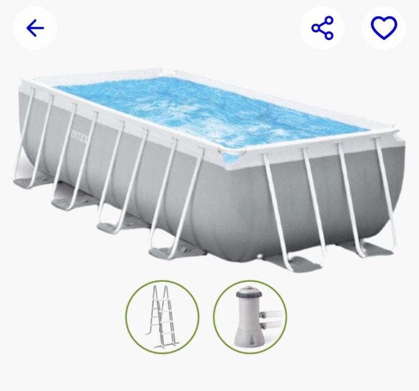 Intex zwembad 2 x 4 m, Ophalen, Gebruikt, 200 tot 300 cm, 80 tot 120 cm