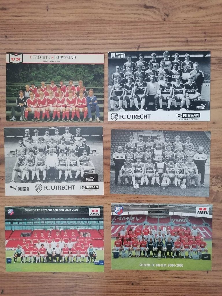 7x Elftalkaarten and 3x Spelerskaarten FC Utrecht, Verzenden, Zo goed als nieuw, F.C. Utrecht, Spelerskaart