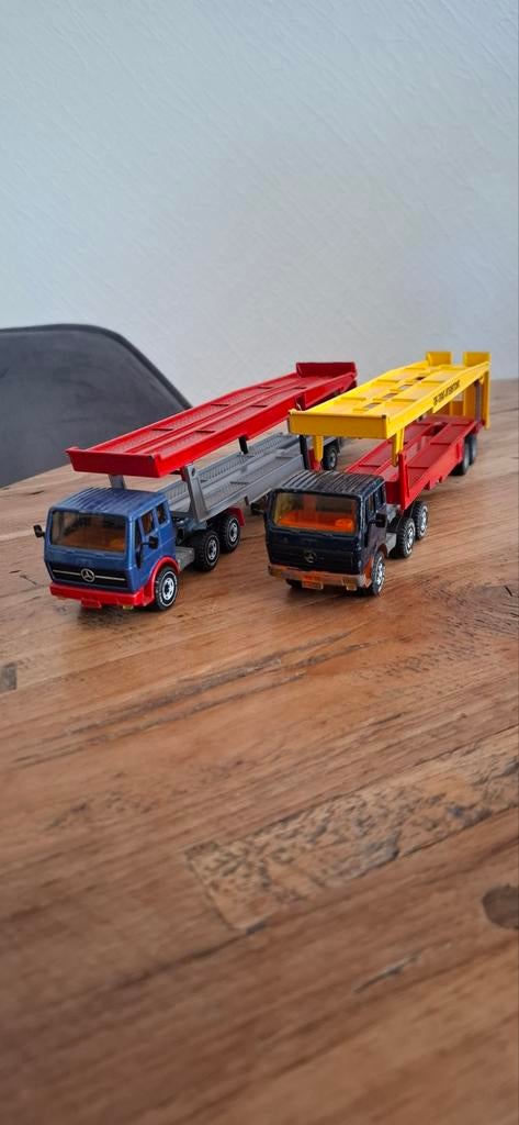 Siku Autotransport Vrachtwagens (2 stuks), Ophalen of Verzenden, Gebruikt, Bus of Vrachtwagen, SIKU