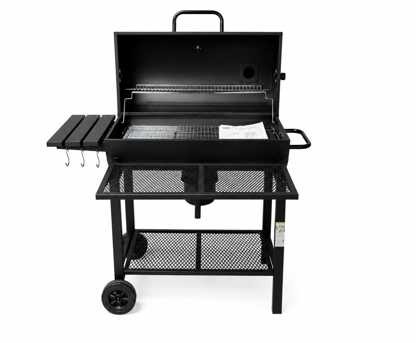 The Black Beast BBQ Houtskoolbarbecue met zijtafel, Tuin en Terras, Gasbarbecues, Onbekend, Nieuw, Ophalen of Verzenden, Onbekend