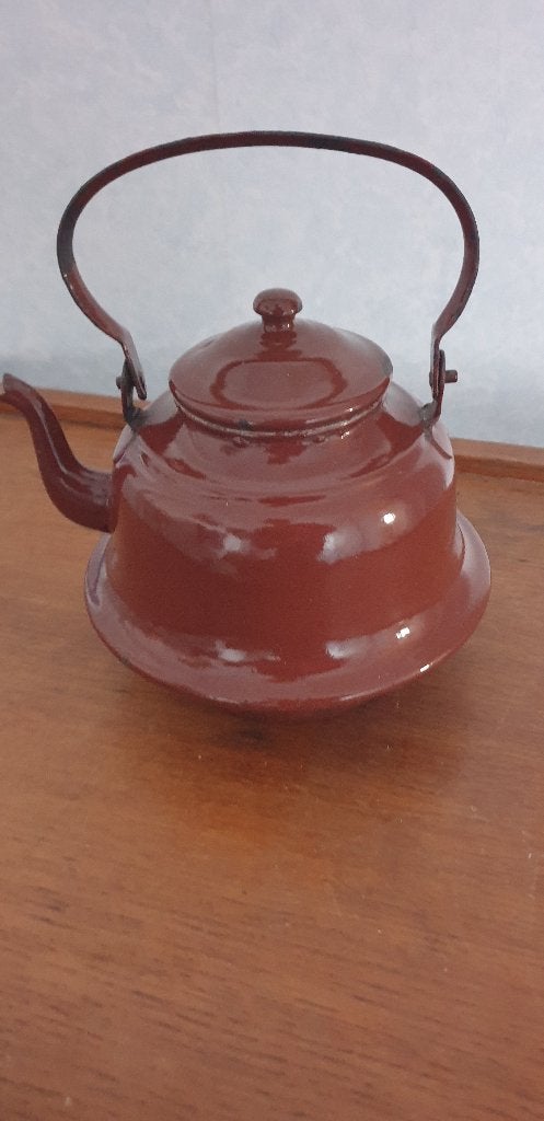 emaille bruine ketel, Ophalen