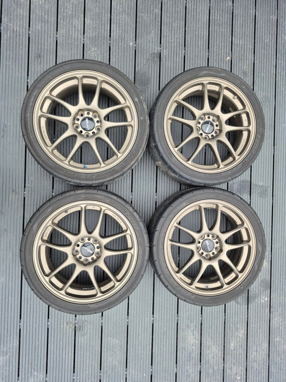Set Work emotion Kai/N 18 inch Semi Slicks, Ophalen, 18 inch, Gebruikt, Banden en Velgen