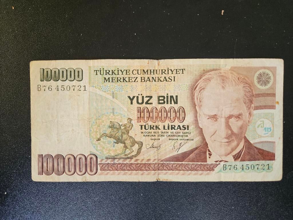 Turkije pick 205a 1991, Postzegels en Munten, Bankbiljetten | Europa | Niet-Eurobiljetten, Ophalen of Verzenden, Overige landen