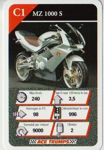 Kw2389 motorkaartje c1 mz 1000 s, Ophalen of Verzenden, Zo goed als nieuw, Auto's