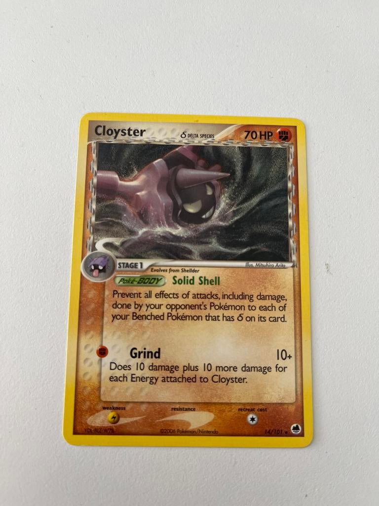 Cloyster Pokémon Kaart - 14/101, Dragon Frontiers, Ophalen of Verzenden, Zo goed als nieuw, Losse kaart