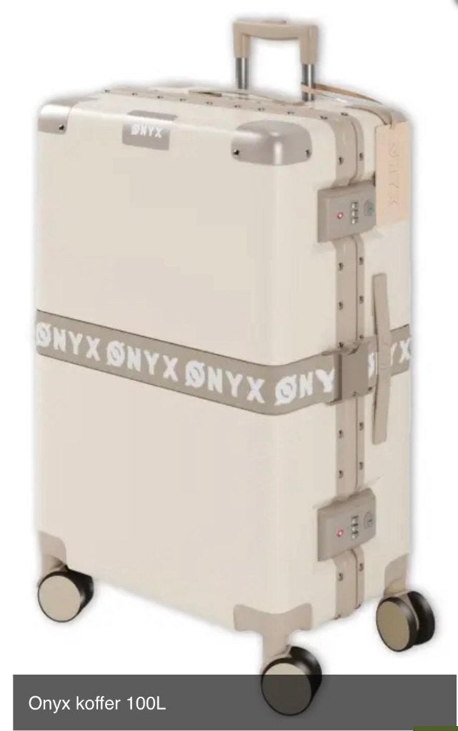 NIEUW in doos ONYX superluxe TOPreiskoffer 100L lichtgewicht, Wieltjes, Hard kunststof, 45 tot 55 cm, Nieuw