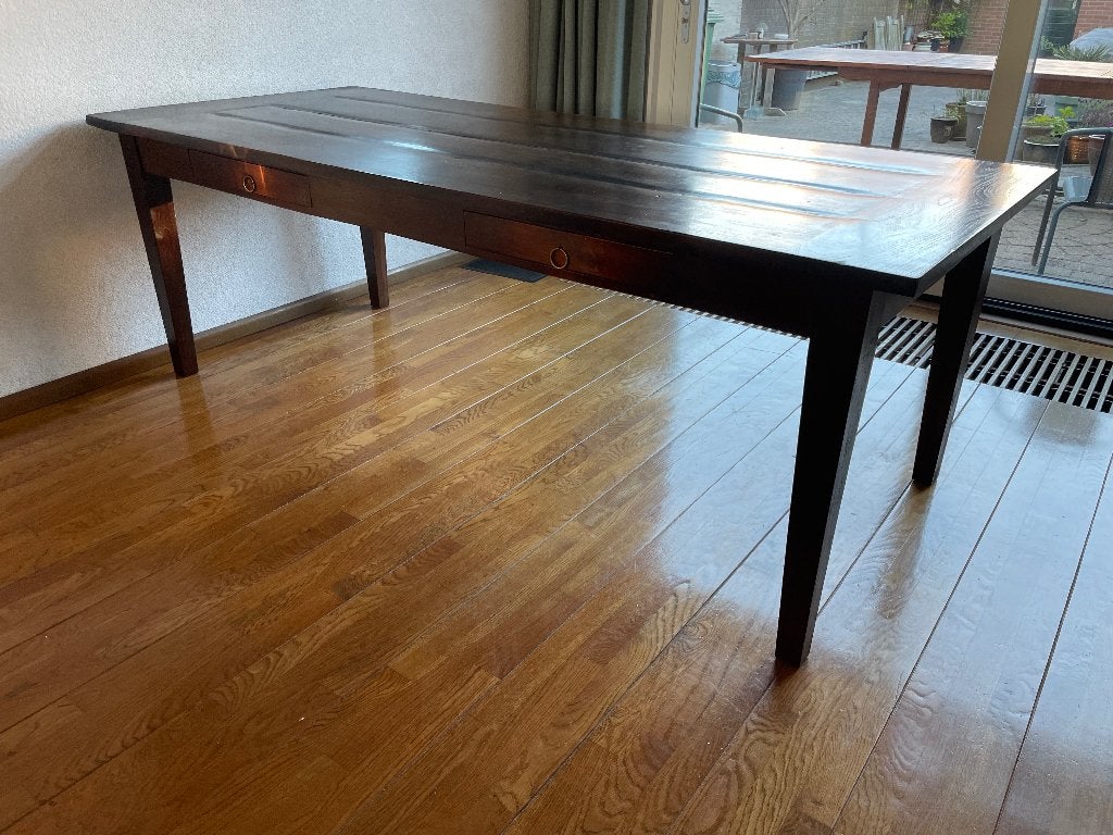 Eettafel, Huis en Inrichting, Tafels | Eettafels, Ophalen, Gebruikt, Koloniaal, 200 cm of meer