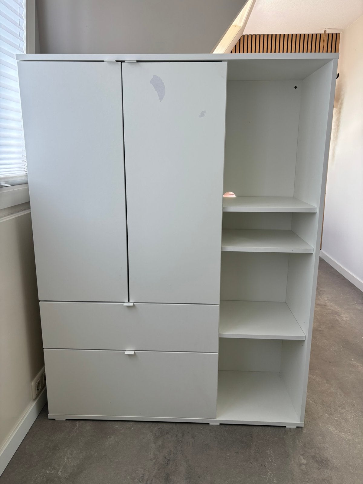 Kast Ikea Vihals wit 105x37x140 cm, Gebruikt, 100 tot 150 cm, Ophalen of Verzenden, 25 tot 50 cm