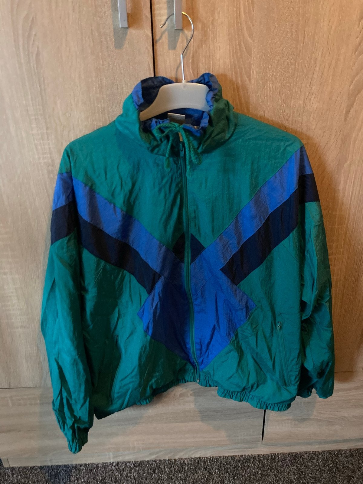 Jaren 90 Retro Vintage Anorak Windjack Colour-block Maat 42, Kleding | Dames, Ophalen of Verzenden, Gedragen, Maat 42/44 (L), Meerkleurig