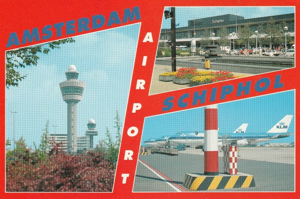 Amsterdam Airrport Schiphol, Verzamelen, Ansichtkaarten | Nederland, Ophalen of Verzenden, 1980 tot heden, Ongelopen, Noord-Holland