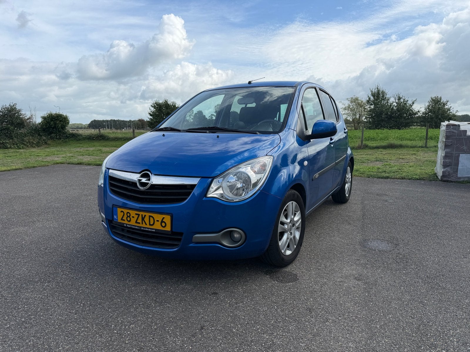 Opel Agila 1.2 16V AUT 2012 Blauw, Auto's, 40 €/maand, 4 cilinders, Blauw, Origineel Nederlands