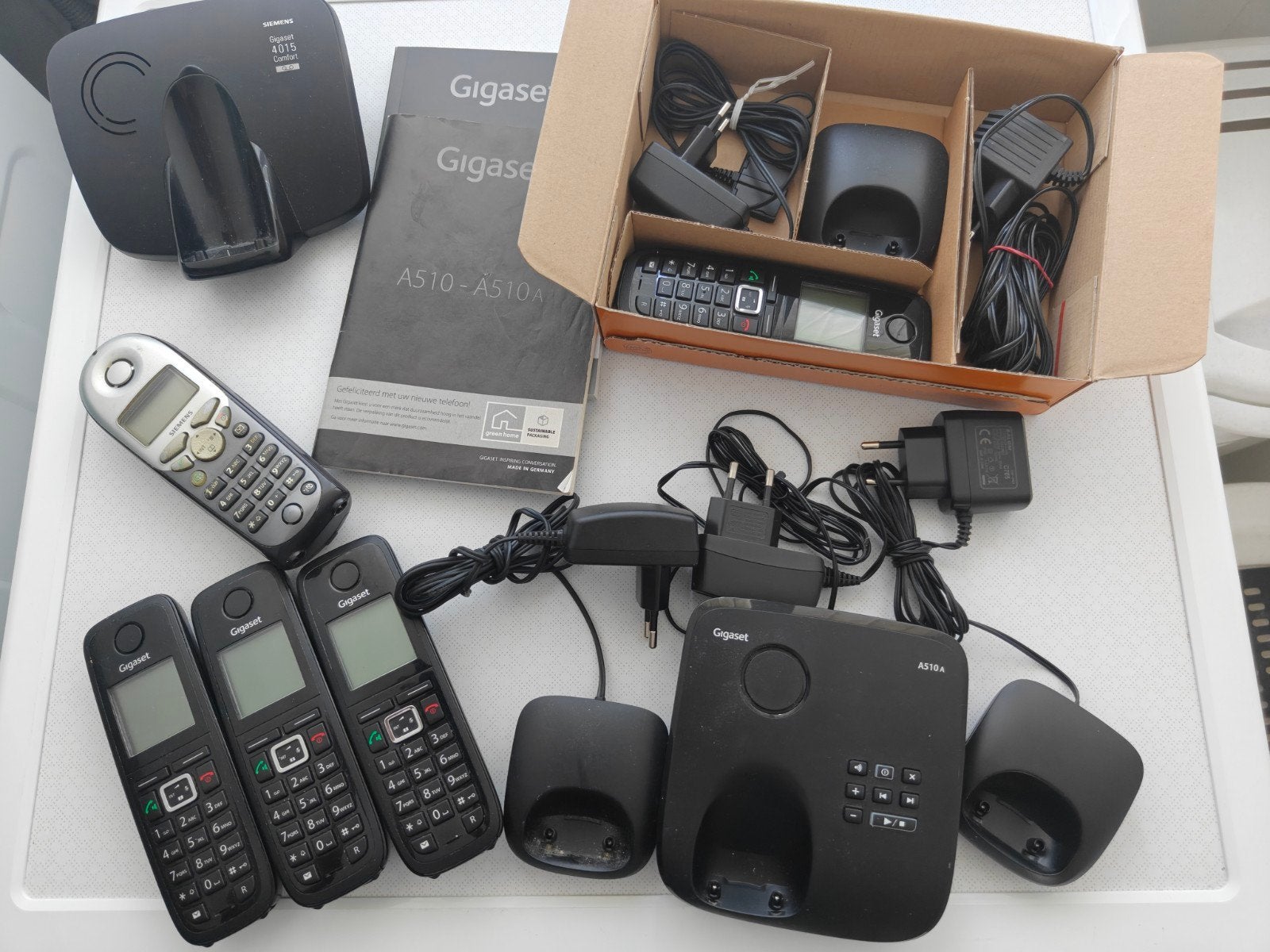 Siemens Gigaset telefoons., Ophalen