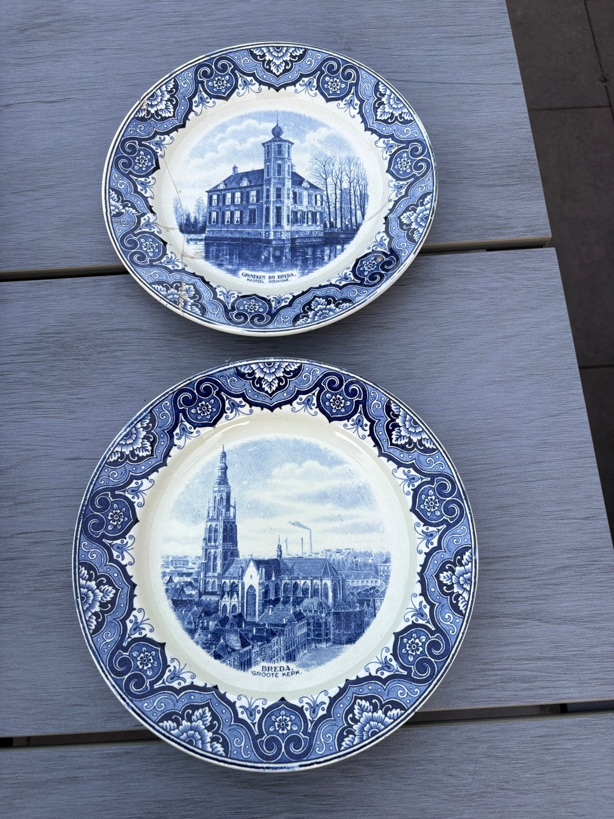 Delfts Blauw wandborden - Societé Céramique, Antiek en Kunst, Ophalen of Verzenden