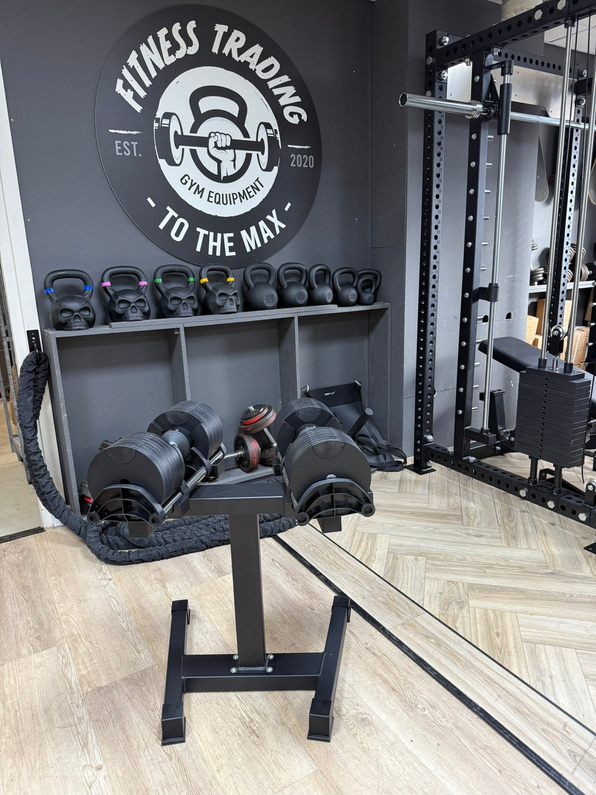 Zwarte verstelbare dumbells / adjustable dumbells tot 43 kg!, Dumbbell, Nieuw, Ophalen of Verzenden, .
