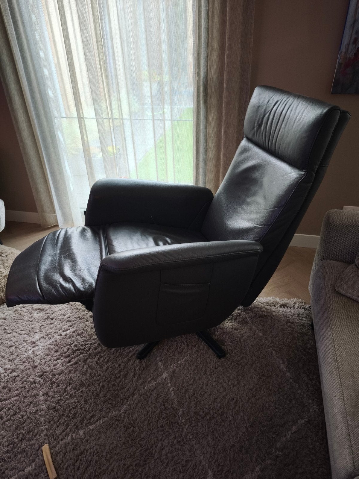 Relax Fauteuil  Montel, Huis en Inrichting, Fauteuils, Ophalen, Minder dan 75 cm, Leer, Zo goed als nieuw