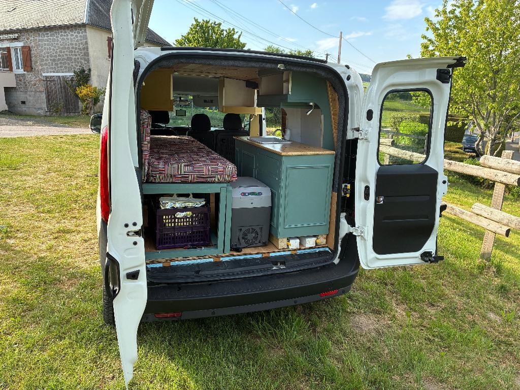Modulaire FIAT Doblo in zeer goede staat, APK goedgekeurd, Caravans en Kamperen, Campers, Koelkast, Fiat, Bestuurdersdeur, Tot en met 2