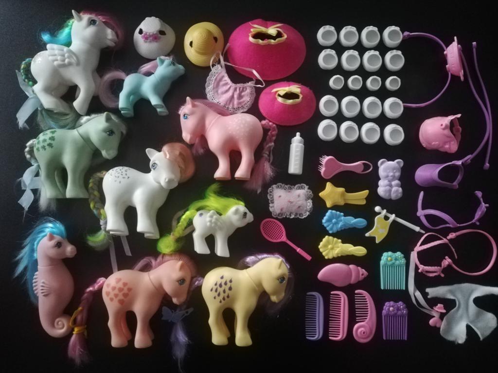 Vintage My Little Pony figuren en accessoires., Kinderen en Baby's, Speelgoed | My Little Pony, Ophalen of Verzenden, Gebruikt