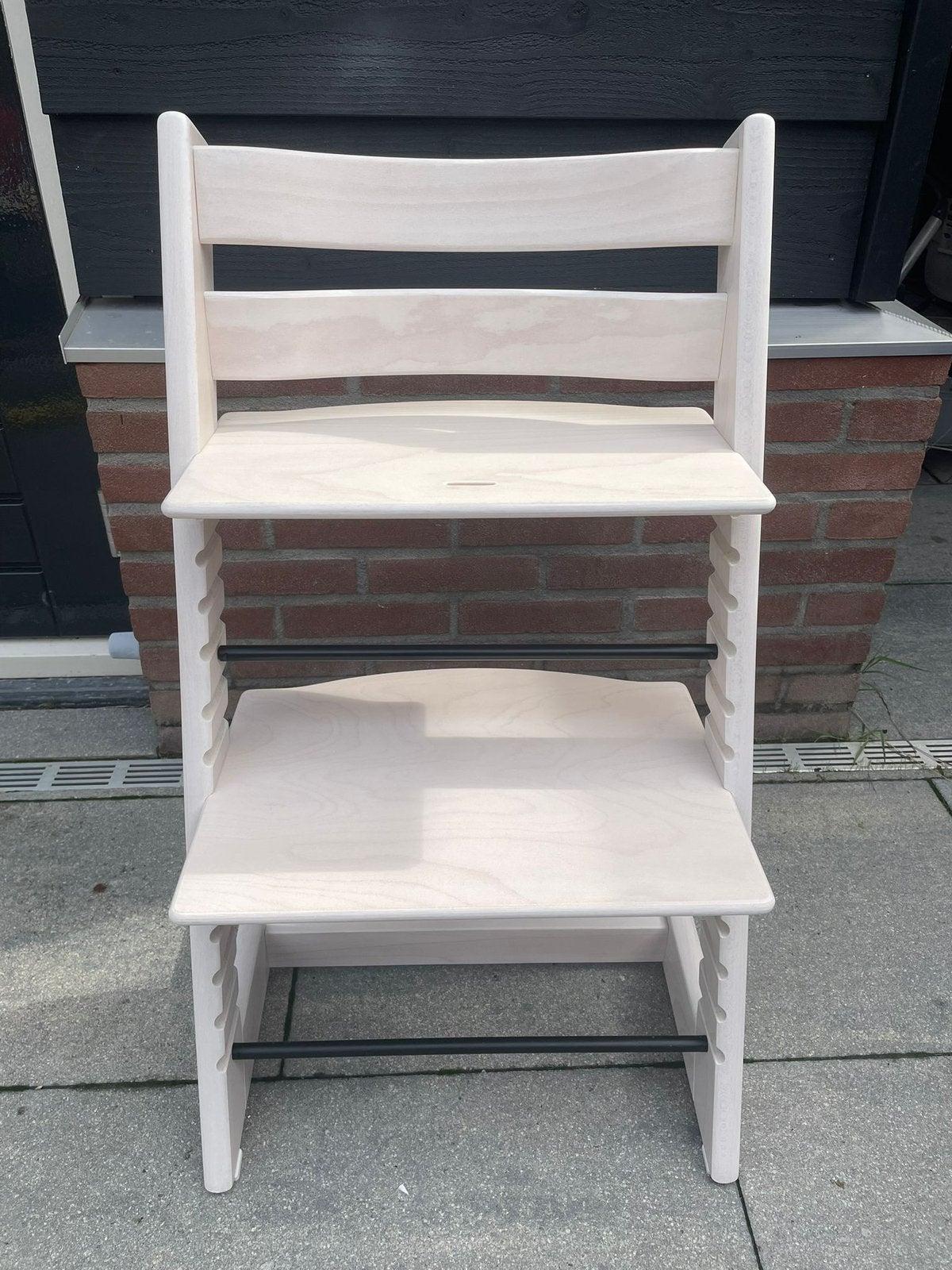 Stokke tripp trapp - White wash, Kinderen en Baby's, Kinderstoelen, Ophalen of Verzenden, Zo goed als nieuw, Meegroeistoel