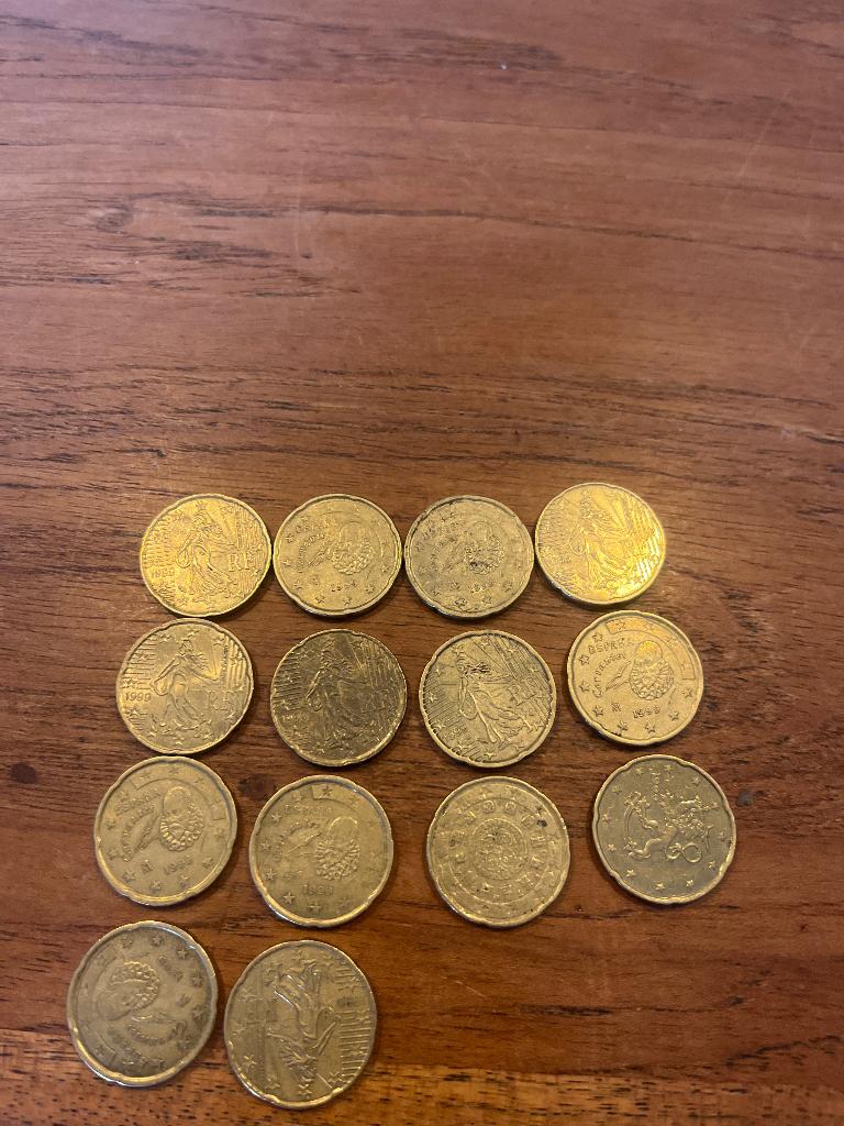 Zeldzame 20 cent, 20 cent, Overige landen, Losse munt, Goud