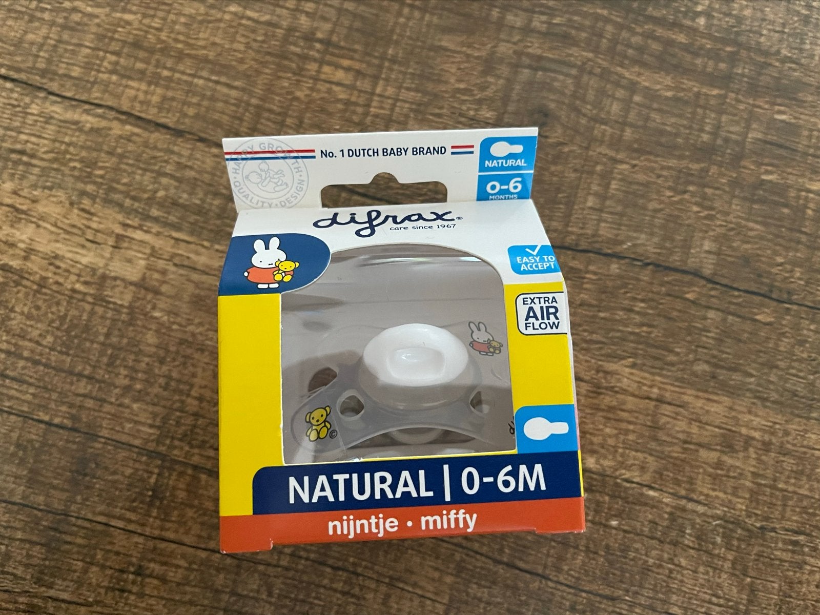 Difrax Natural Fopspeen 0-6 maanden Nijntje, Ophalen of Verzenden, Nieuw