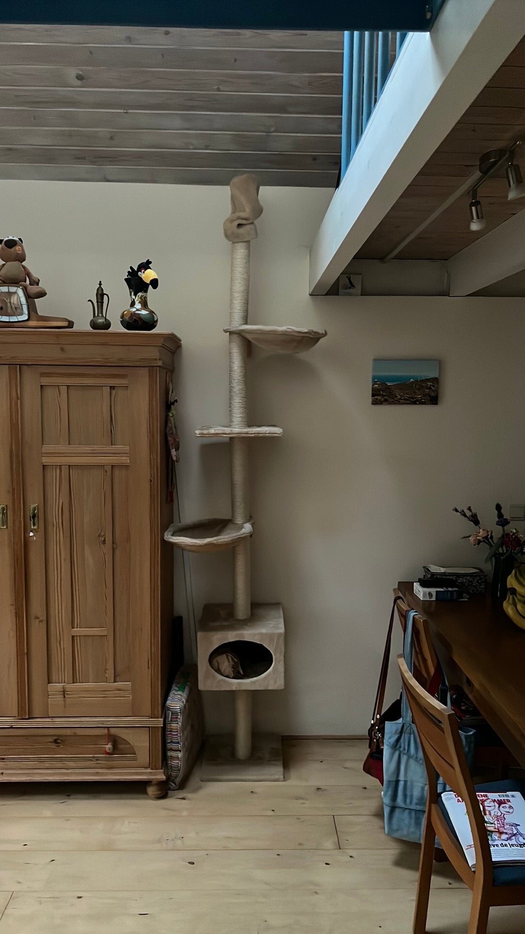 Katten krabpaal speelpaal 2,5 meter hoog, Dieren en Toebehoren, Kattenspeelgoed, Ophalen, Gebruikt, Overig speelgoed