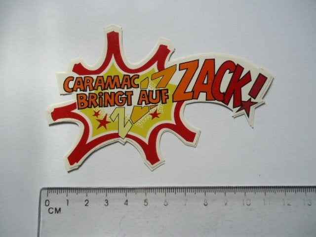 sticker oud CARAMAC Reep chocola vintage nestle snoep retro, Verzamelen, Verzenden, Zo goed als nieuw, Bedrijf of Vereniging
