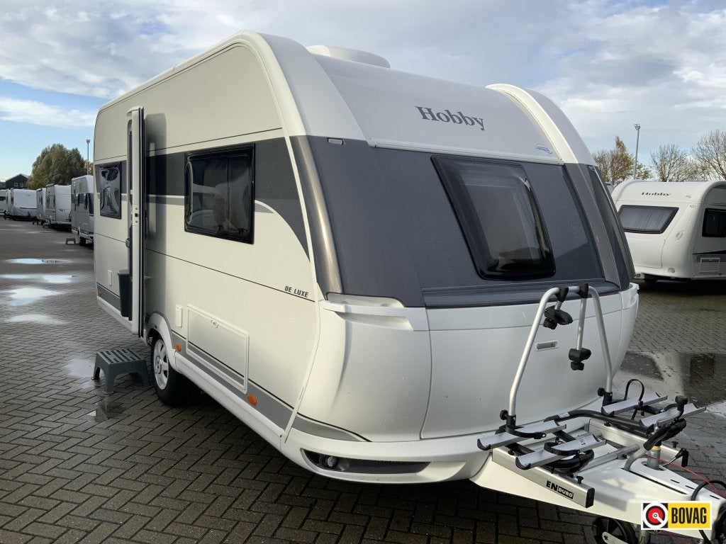 Hobby De Luxe 460 UFE Mover + vloerverwarming, Caravans en Kamperen, Schokbreker, Rondzit, Hobby, Bedrijf
