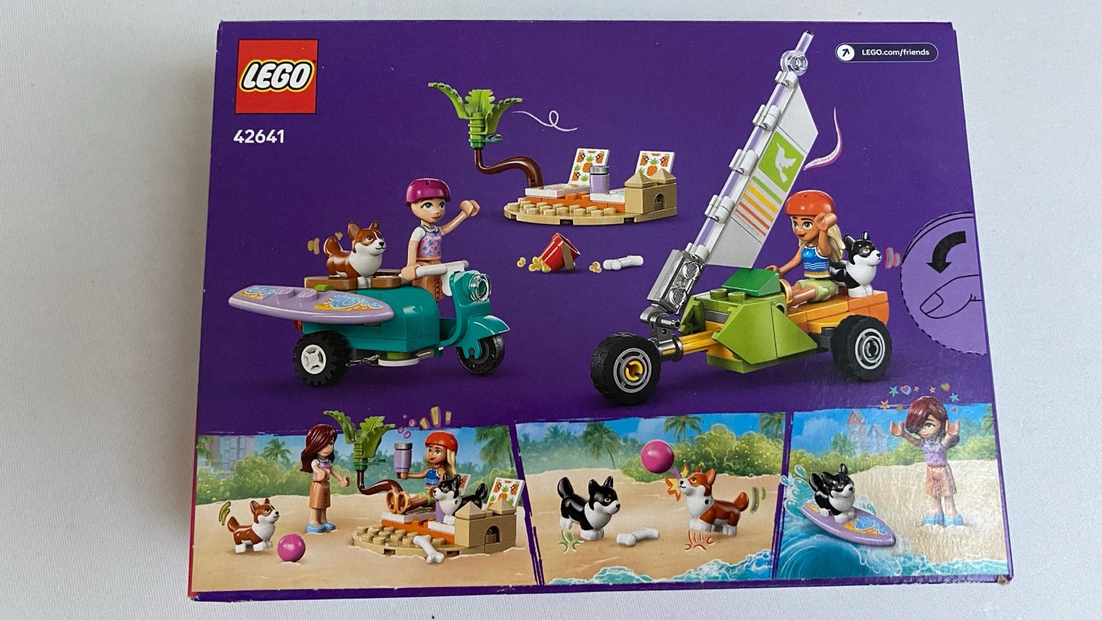 LEGO Friends 42641 Surfing Dogs en Scooter Avontuur, Nieuw, Friends, Ophalen of Verzenden, Complete set