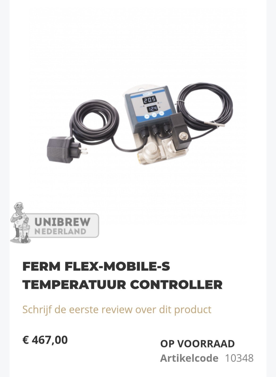 Fermline Quantor FermFlex-Mobile-S Temperatuurregelaar, Hobby en Vrije tijd, Overige Hobby en Vrije tijd, Ophalen of Verzenden