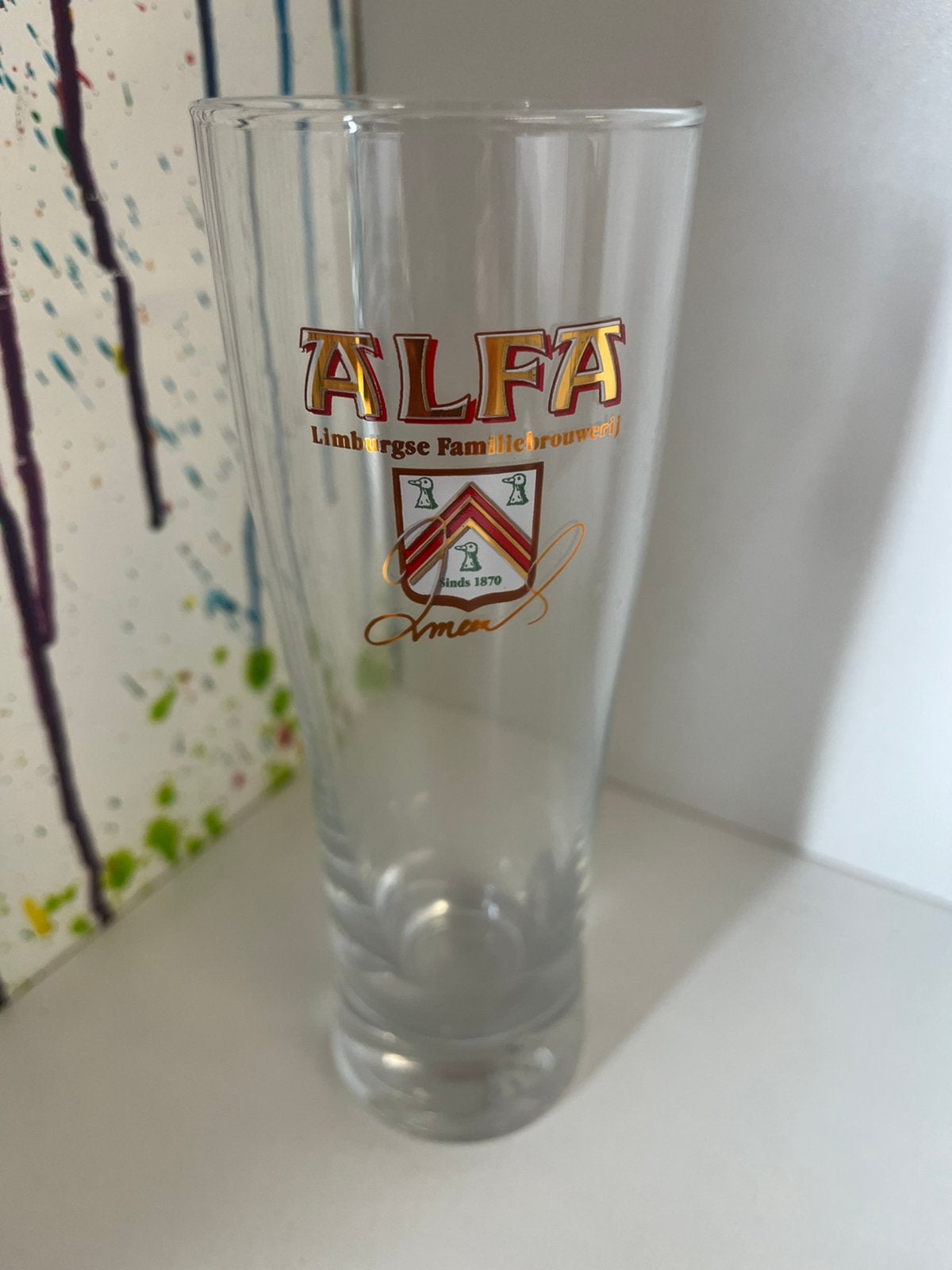 Alfa bierglazen set van 6 glazen, Ophalen of Verzenden, Nieuw, Glas of Glazen, Overige merken
