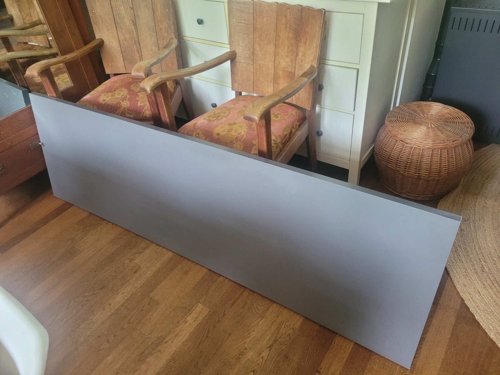 IKEA LAGKAPTEN Tafelblad Grijs - 200x60 cm, Ophalen, Overige materialen, Gebruikt, 200 cm of meer