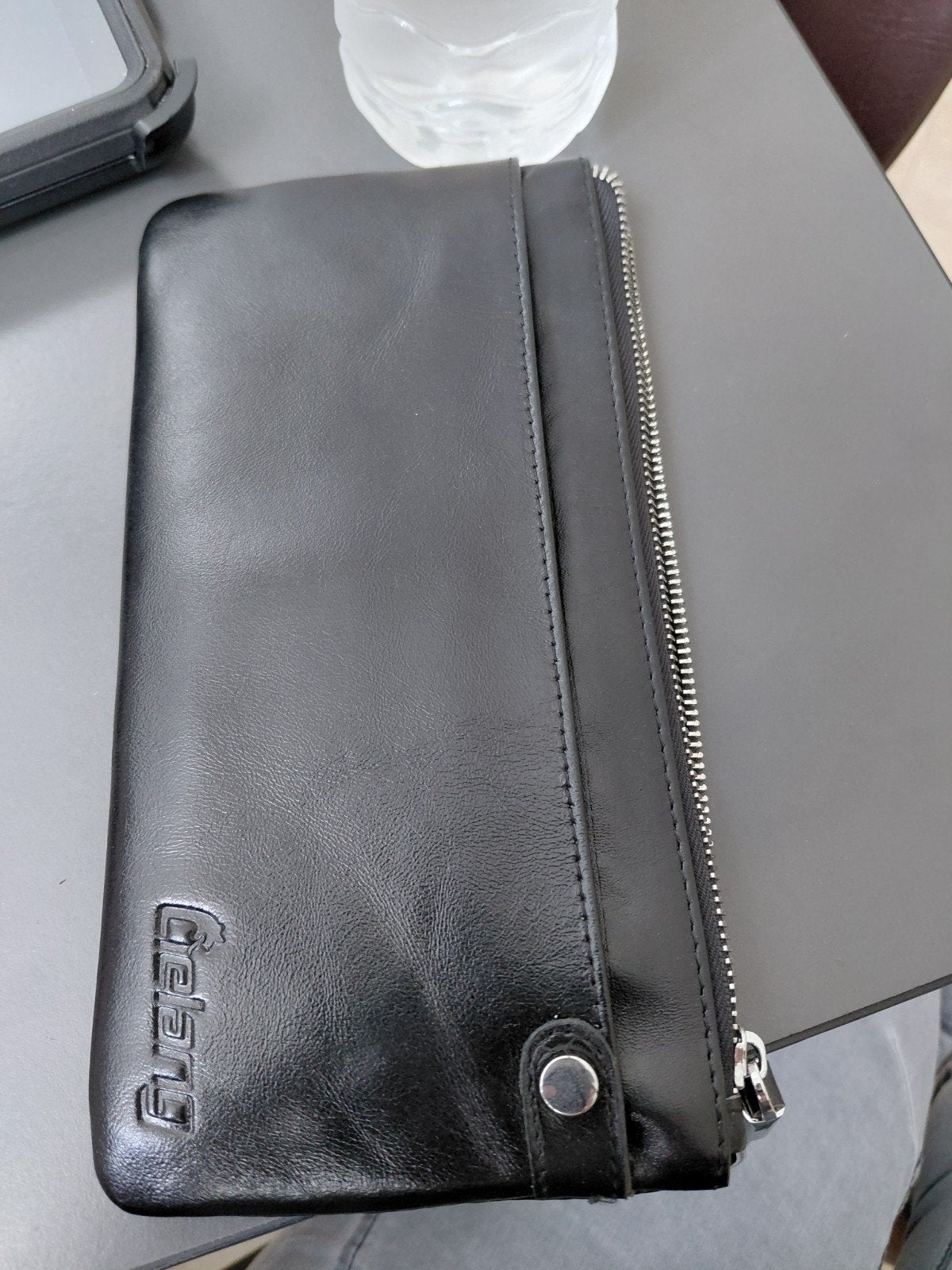 Gelang leren clutch, Ophalen of Verzenden, Nieuw, Zwart