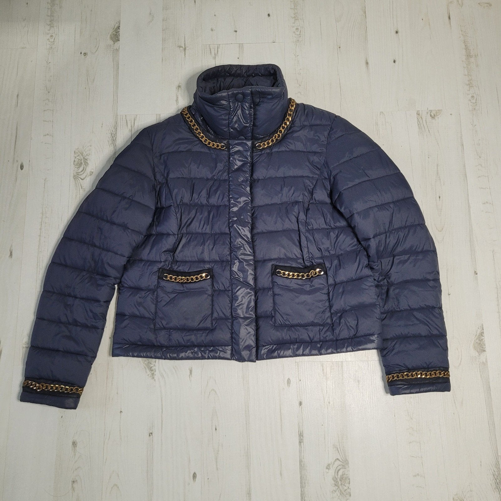 Beaumont gewatteerde jas 42 met afneembare kraag blauw, Kleding | Dames, Blauw, Beaumont, Maat 42/44 (L), Ophalen of Verzenden