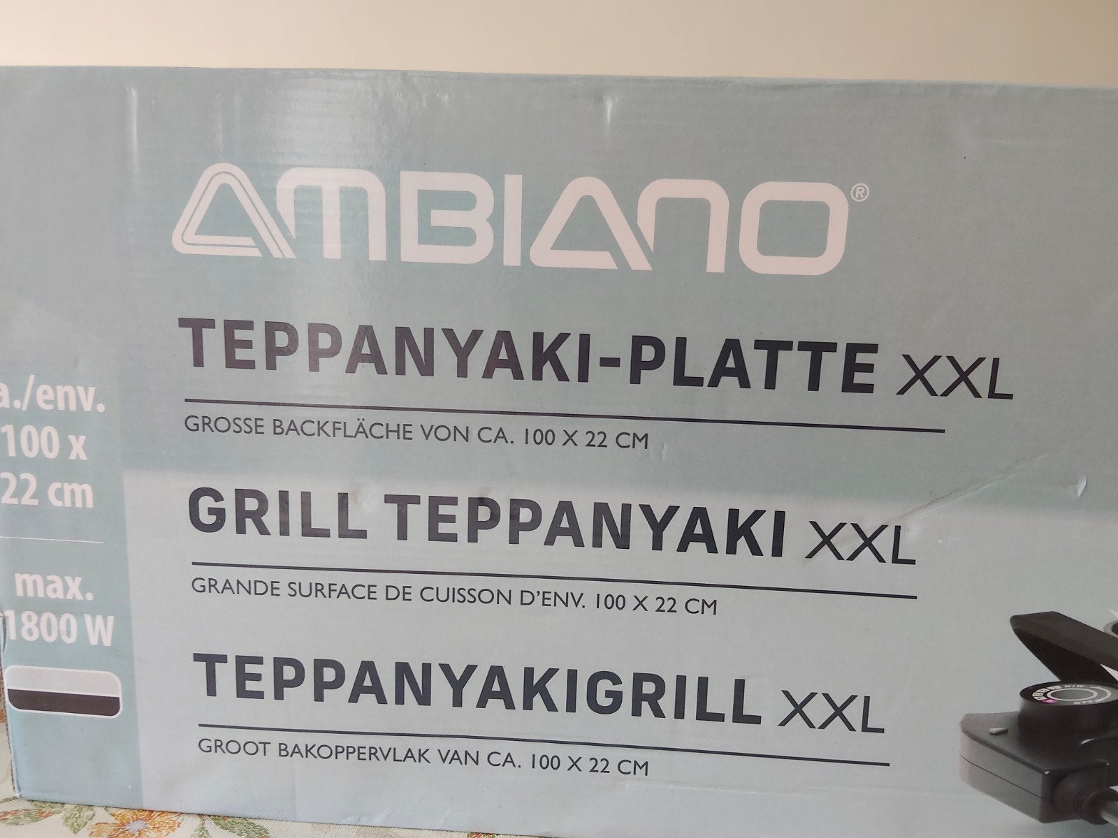 Ambiano Teppanyaki-Platte XXL - Grill Teppanyaki XXL, Ophalen of Verzenden, Nieuw, 8 personen of meer