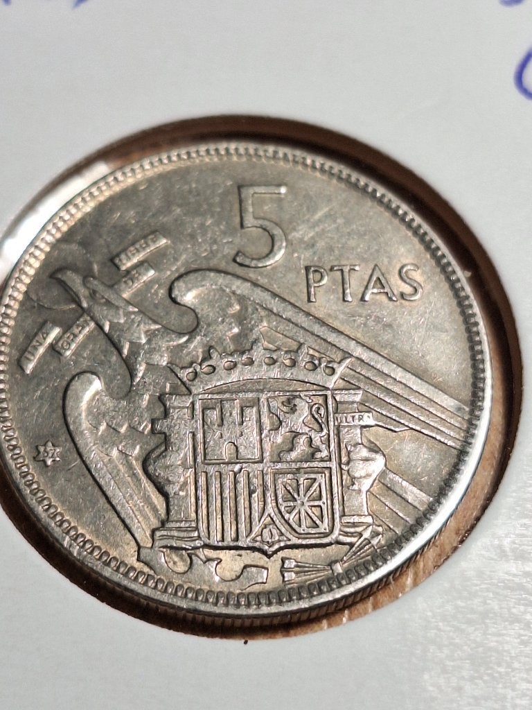 SPANJE 5 pesetas 1967 (#6), Ophalen of Verzenden, Overige landen, Losse munt