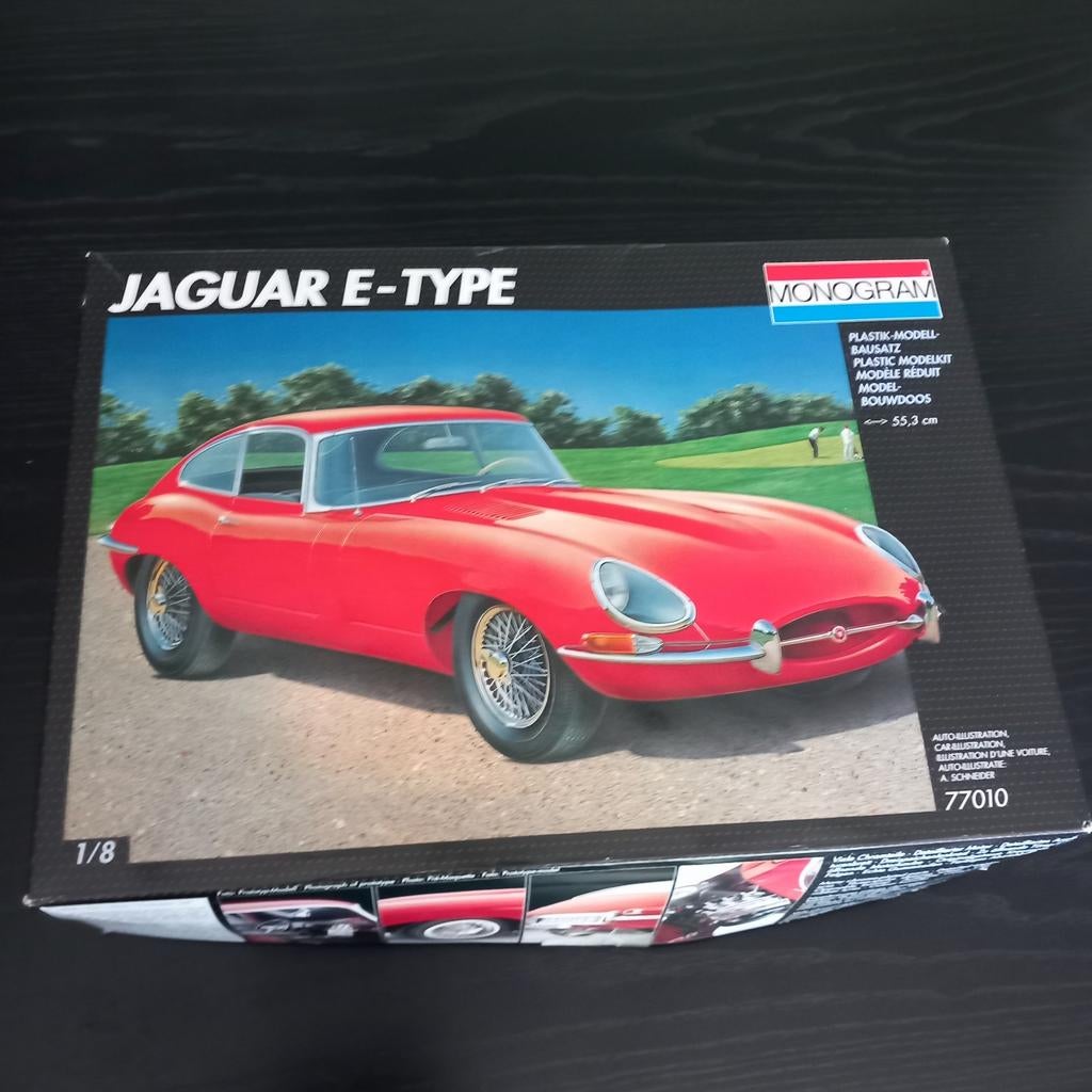 Monogram 1:8 Jaguar E-type kit, Hobby en Vrije tijd, Ophalen of Verzenden, Groter dan 1:32, Auto, Overige merken