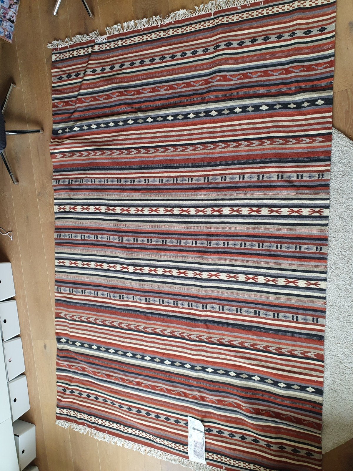 IKEA KATTRUP tapijt 170x240cm - Zo goed als nieuw, Ophalen, Etnisch, Bohemian, 150 tot 200 cm, Grijs